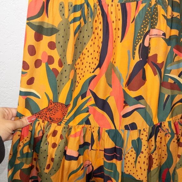 Farm‎ Rio x Anthropologie Orange Crochet Maxi Dress Size Small - Picture 5 of 13